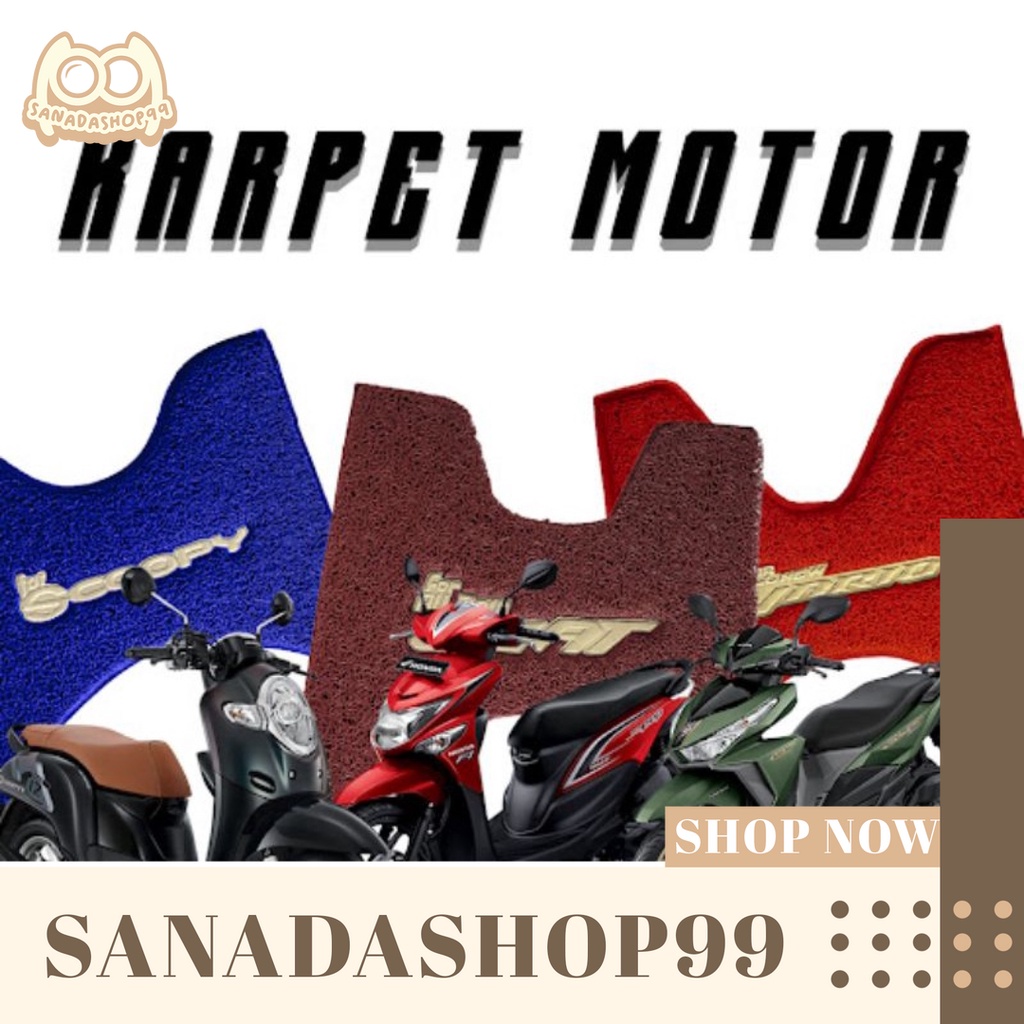 (KS04) Karpet Keset Mie Pijakan Motor Scoopy Beat Vario All Type Model Serabut