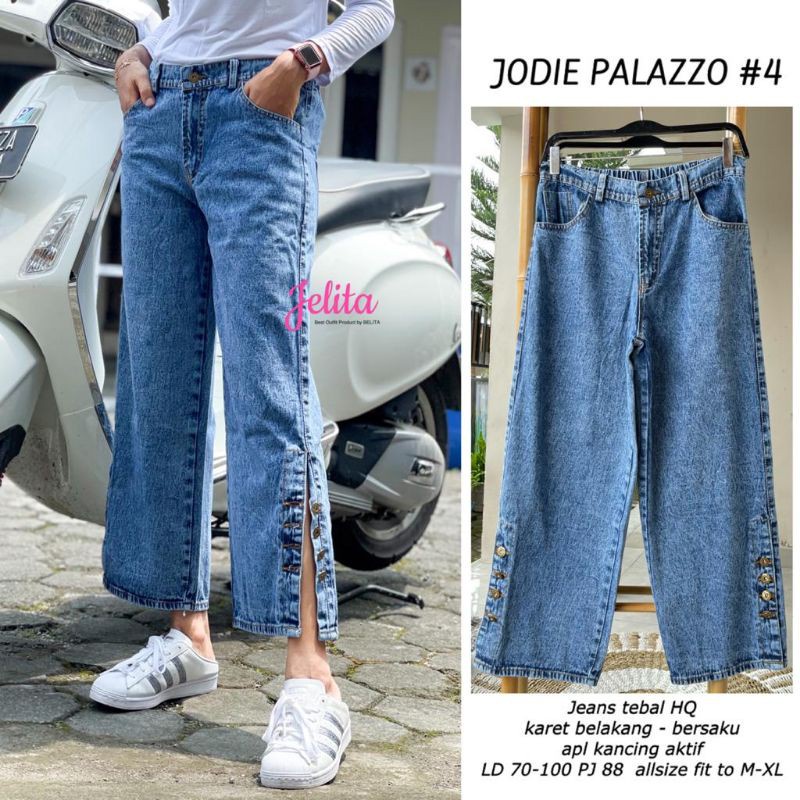 CELANA BAGGY JEANS ORI KANCING BESI
