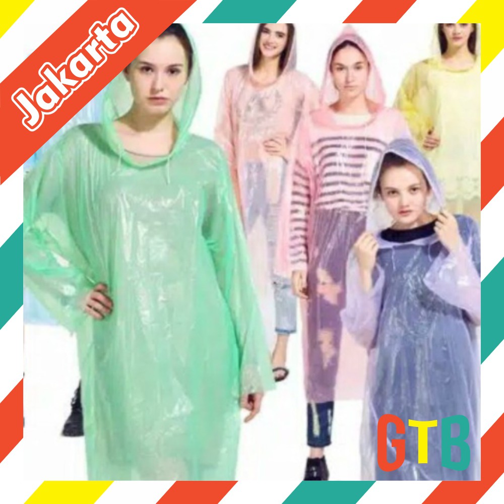 ❤️GTB❤️ R090 Jas Hujan Sekali Pakai Rain Coat Tahan Basah Anti Air Raincoat Import Grosir Murah