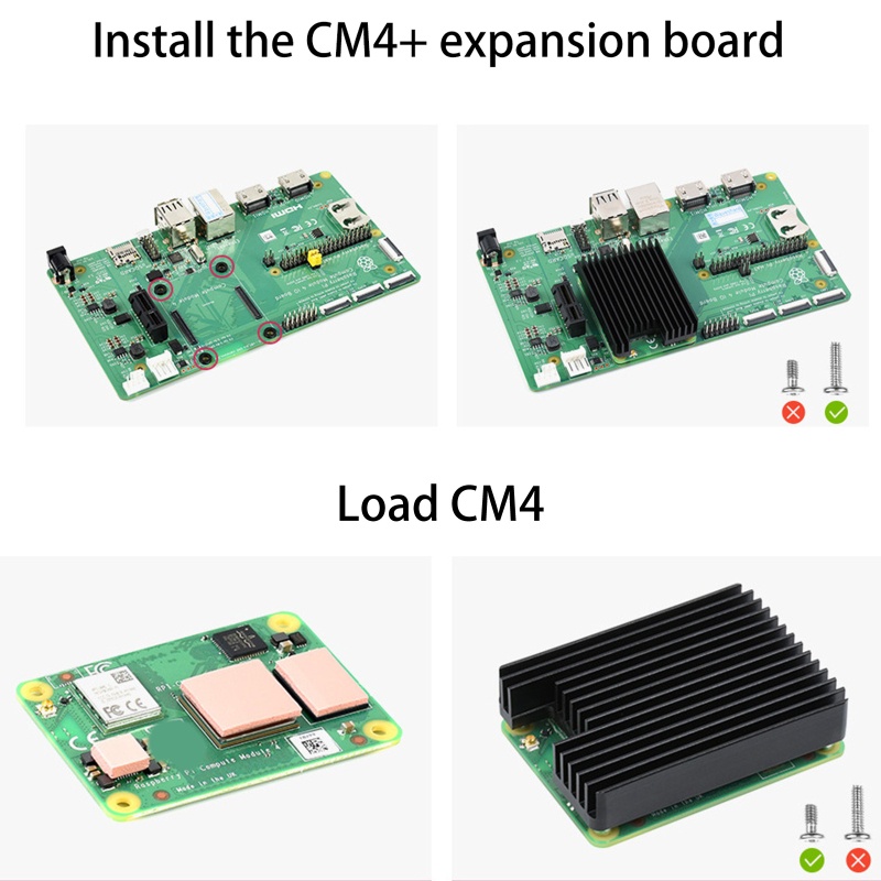 Bt Heatsink Aluminium Alloy Untuk Modul Raspberry Pi Compute 4cm4 Motherboard