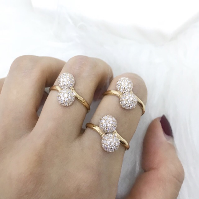 Tm375 Cincin Bola Spiral Emas Asli Shopee Indonesia