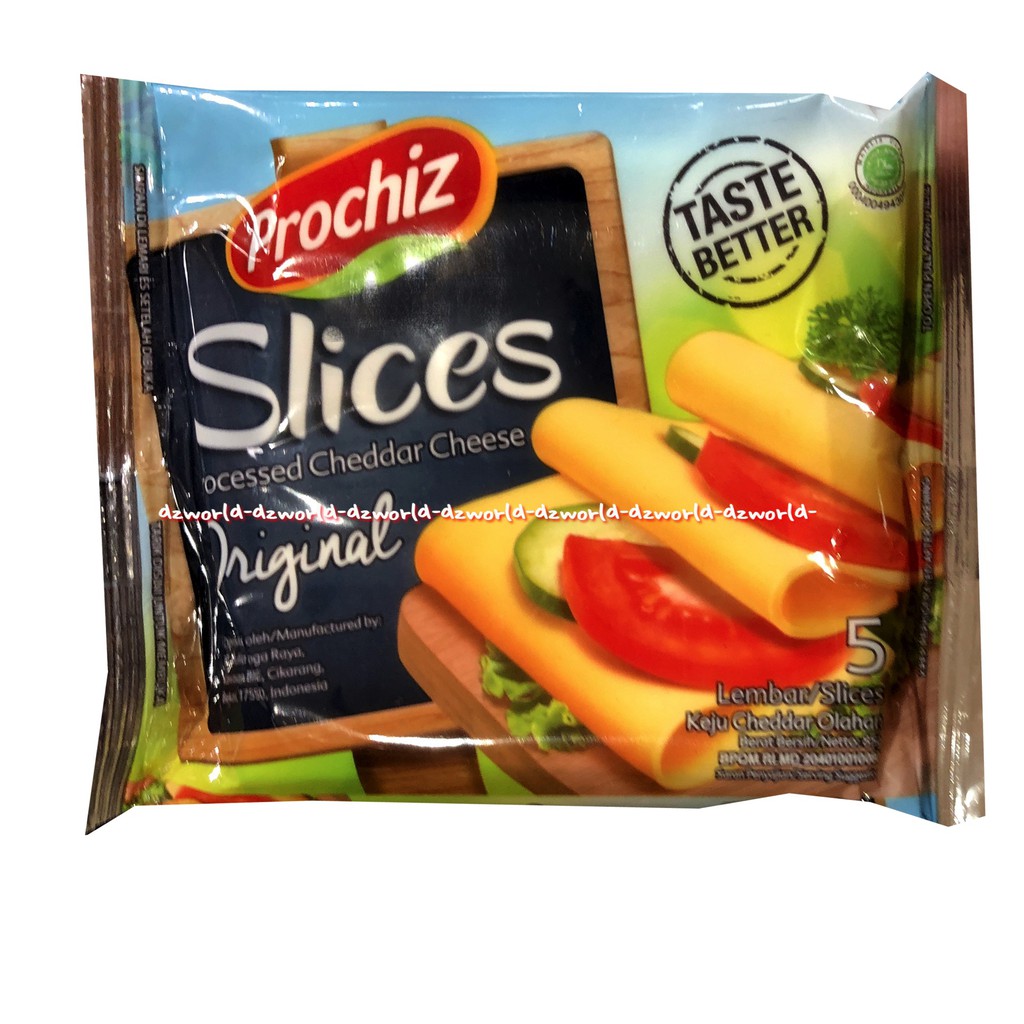 

Prochiz Slice Original 5pcs Processed Cheddar Cheese Keju lembaran Prociz Chesee Cedar Olahan