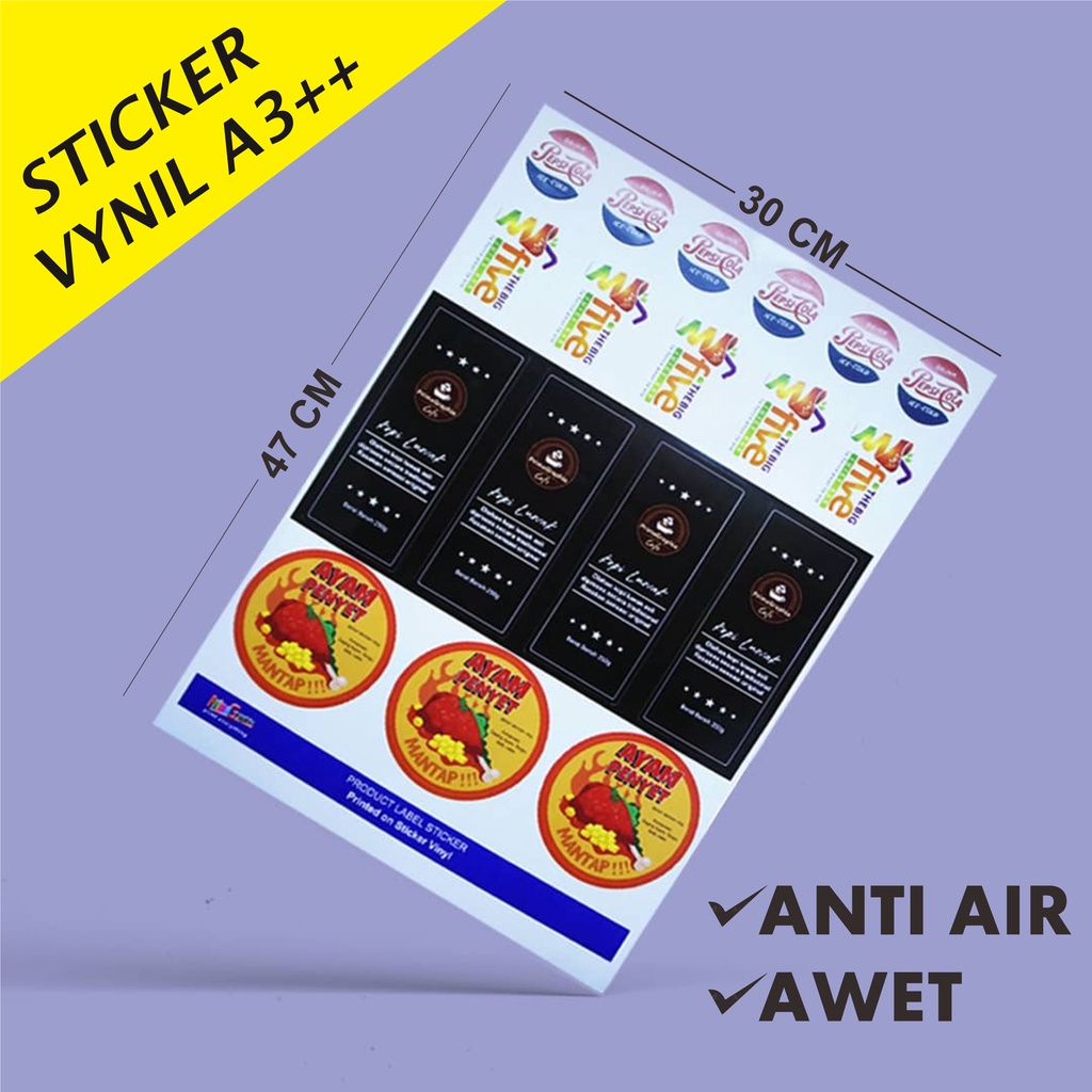 

STICKER VYNIL MURAH / STICKER VYNIL A3+ / STICKER ANTI AIR