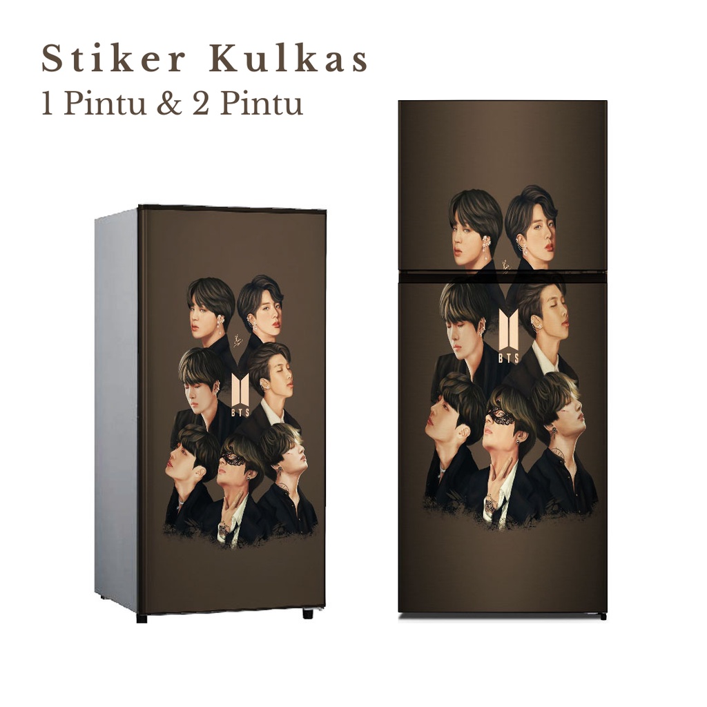 Stiker Kulkas 1 Pintu dan 2 Pintu motif BTS-25 - FX