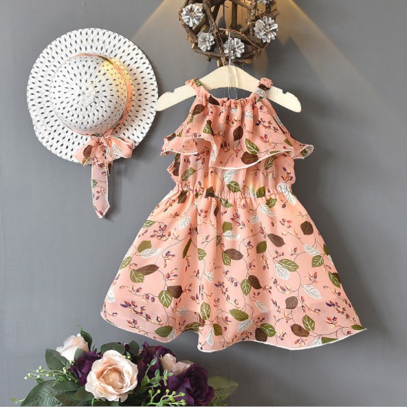 DRESS+TOPI ANAK [KUALITAS IMPOR] GAUN BAYI PESTA ANAK BAYI PEREMPUAN