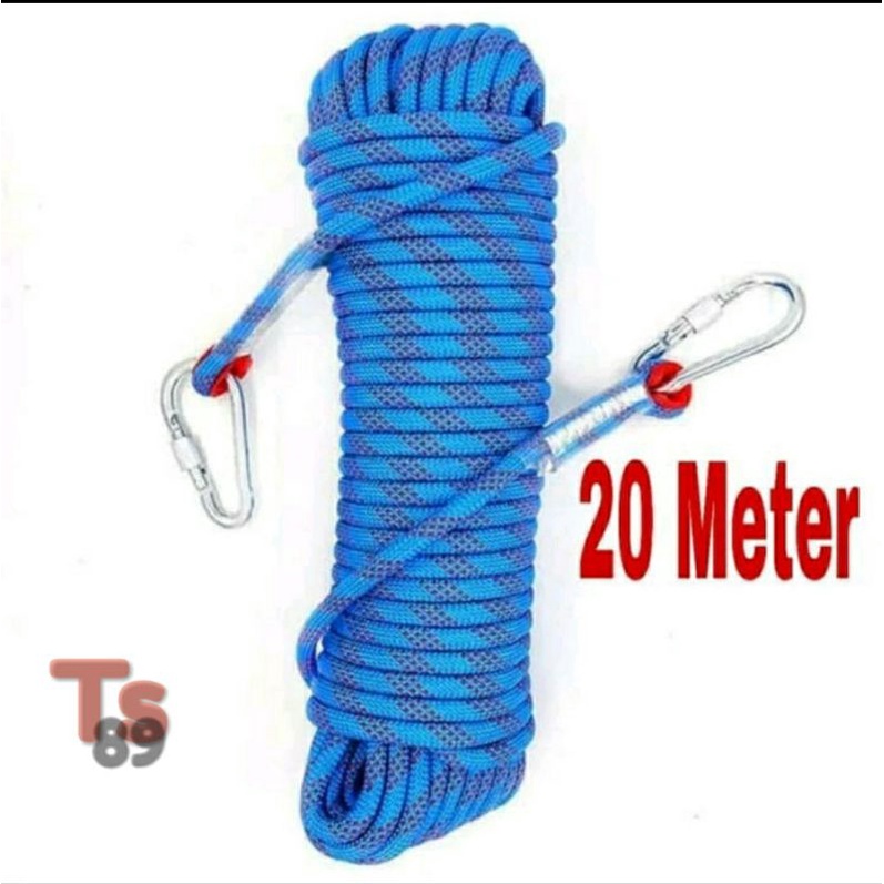 tali panjat tebing 20meter / tali paracord 20meter / tali klembing rope 10mm