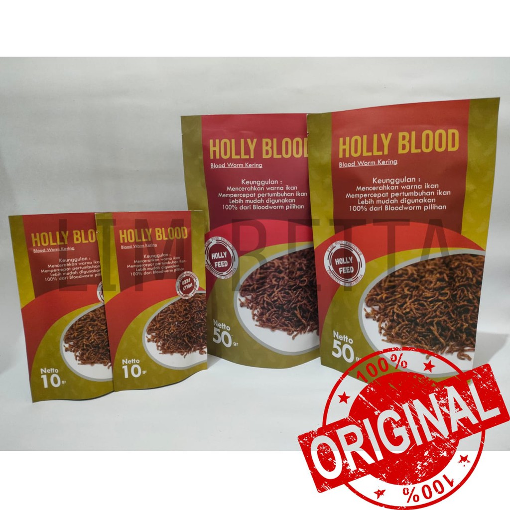 HOLLY BLOOD 50 GRAM / BLOODWORM KERING / CACING BEKU / BLOODWORM