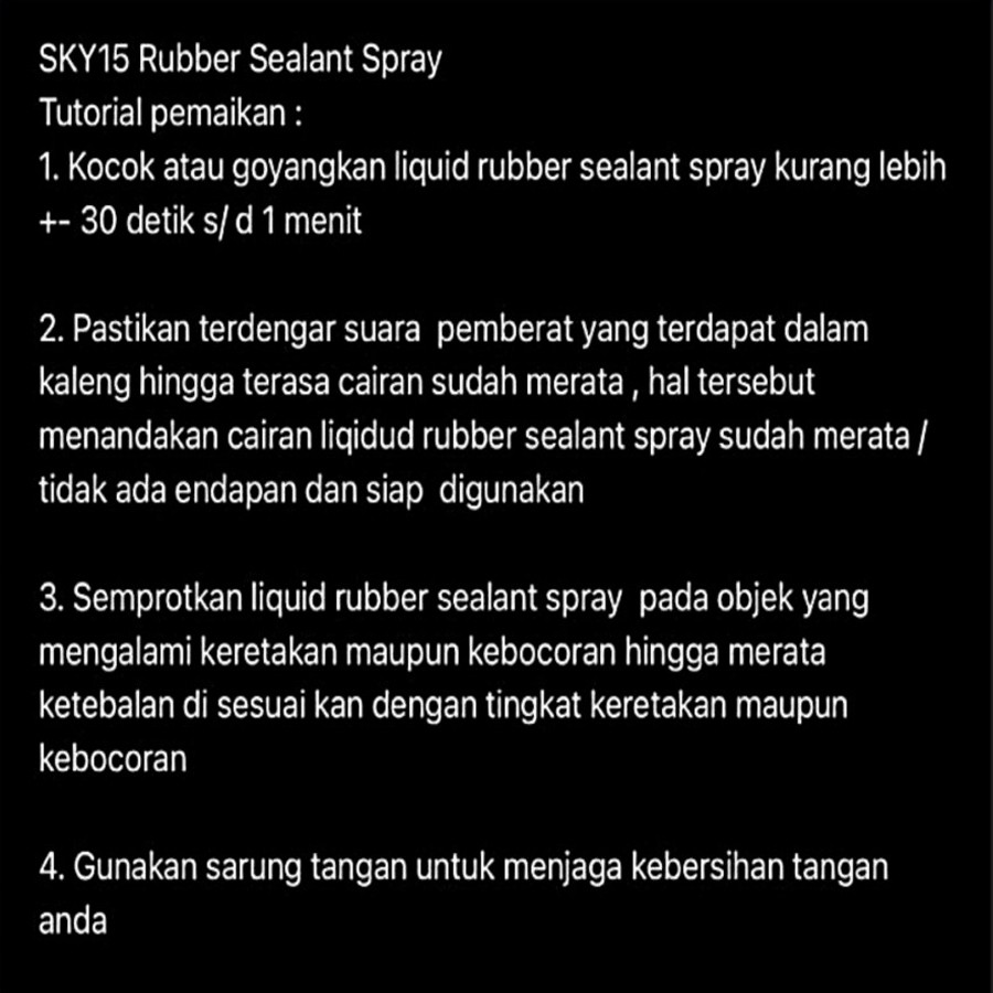 Cairan Anti Bocor Water Proof LIQUID RUBBER SEALANT SPRAY SKY 15 500ml