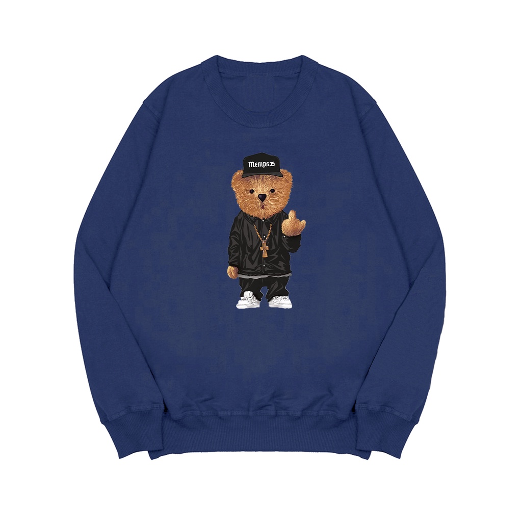 Sweater Crewneck Pria STYLE BEAR Pria Flecee M - XXL