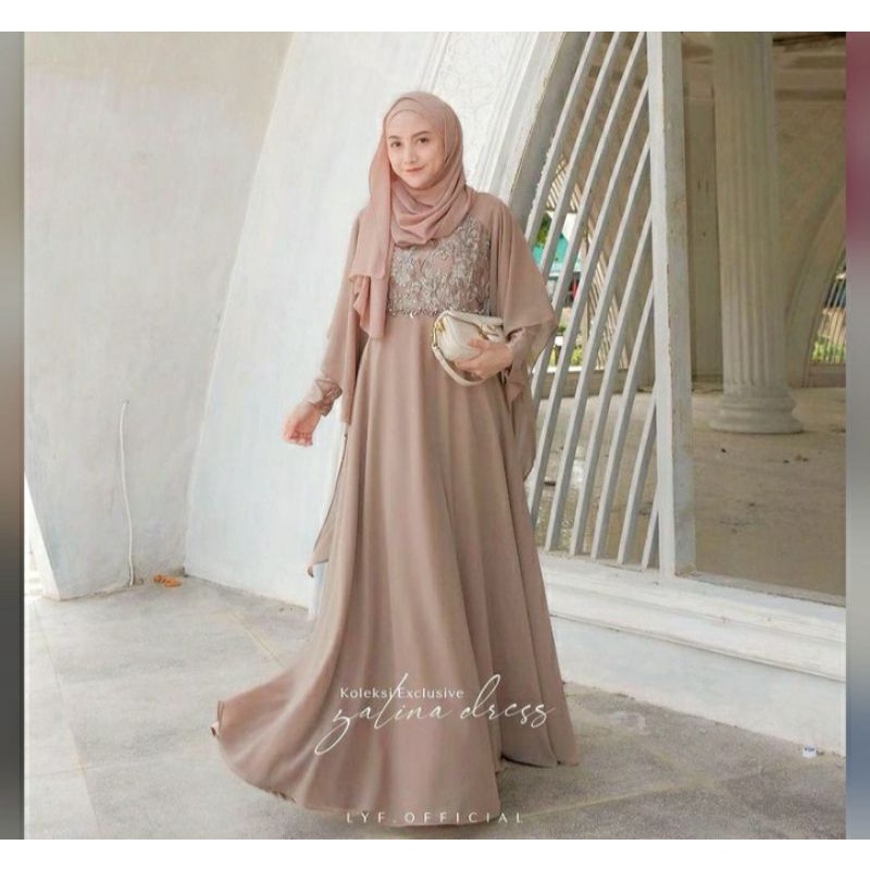 Gamis Kondangan Dress Lamaran Brukat Murah