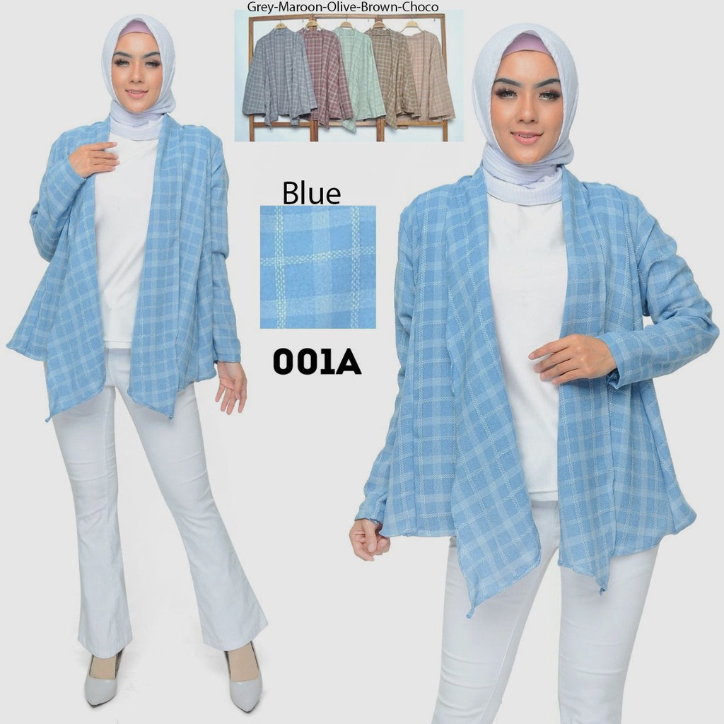 Cardigan - Kardigan Polos Outer Lengan Panjang (A001-A002)