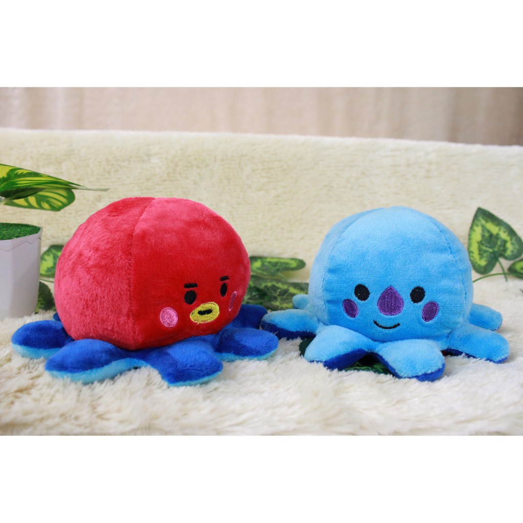 Boneka Gurita Korea Flip 2 Karakter, Kpop Octopus Reversible 2 Face series2