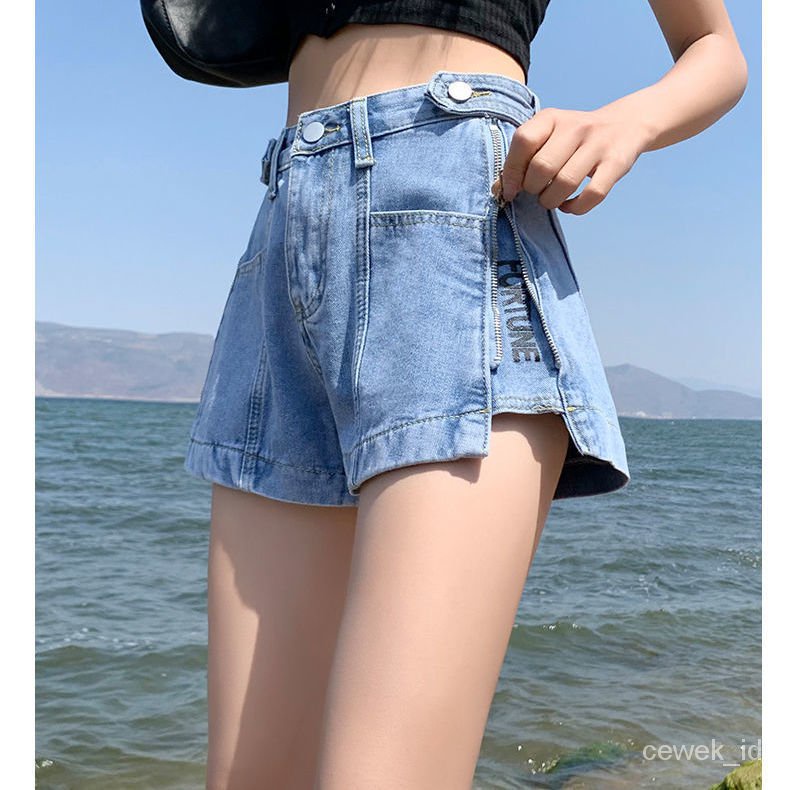 CEWEK_ID Fashion wanita Celana Pendek Jeans Wanita hot pans celana pendek wanita korea kekinian hight waist streetwear shorts pants