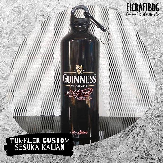 BOTOL MINUM CUSTOM GAMBAR UNIK GUINNESS - BOTOL MINUM 500 ML