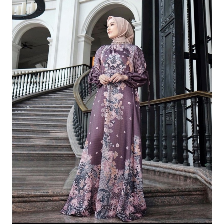 MAYA DRESS MAROON VANILLA HIJAB