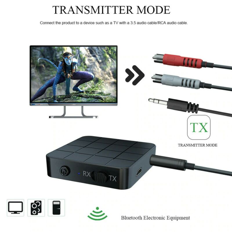 Tebe 2 in 1 Audio Bluetooth 5.0 Transmitter &amp; Receiver 3.5mm KN321