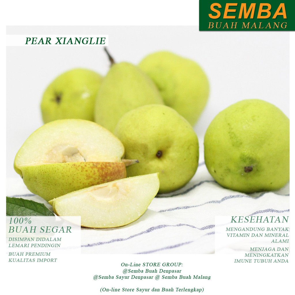 

PEAR XIANGLIE buah fruit sayuran sembako food makanan pangan fresh segar murah Lengkap DENPASAR BALI