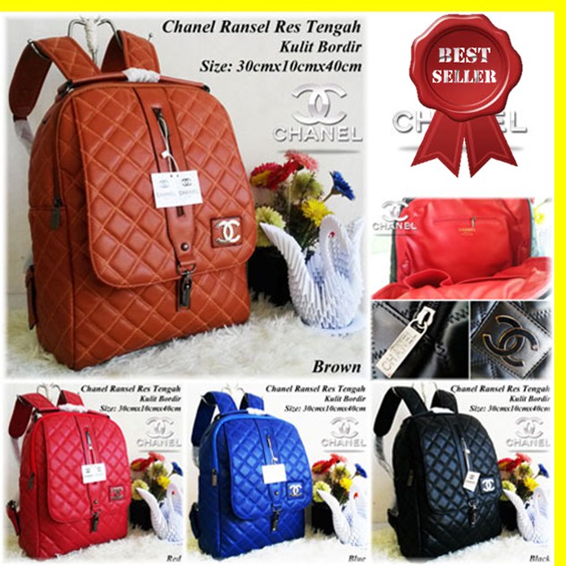 Tas Wanita Import Murah I Tas Chanel Ransel Res Tengah
