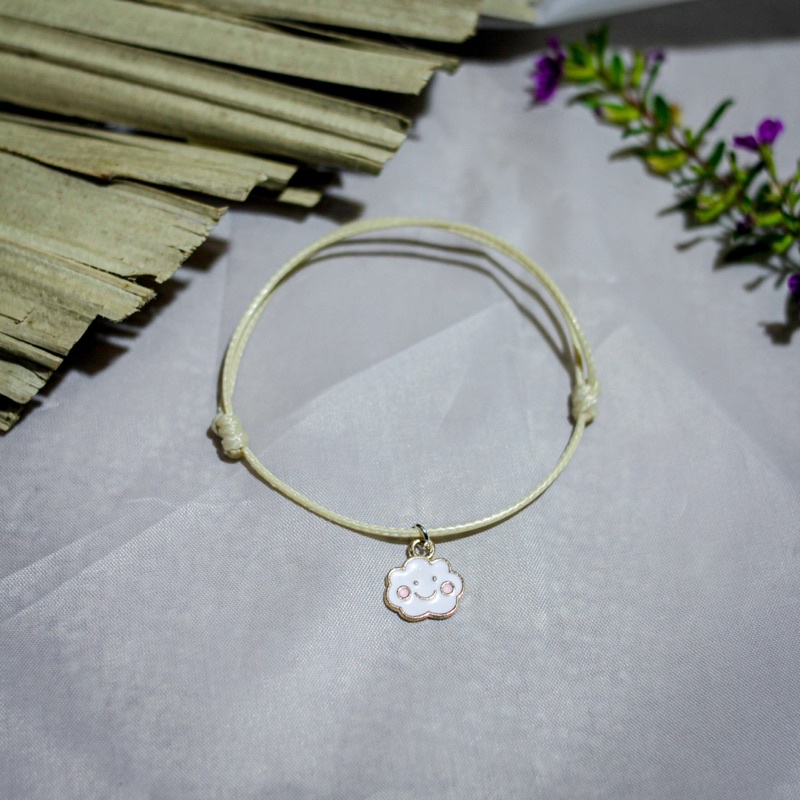 MURAH Gelang Tali Korea Charm Awan/ Gelang Couple / Gelang Simpel / gelang pertemanan