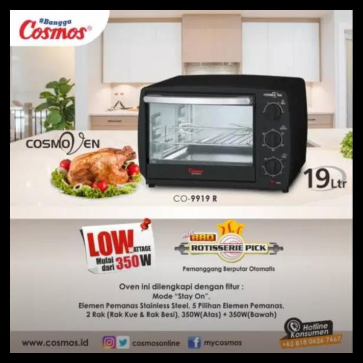 Oven Listrik Cosmos Co 9919R Low Watt 350Watt