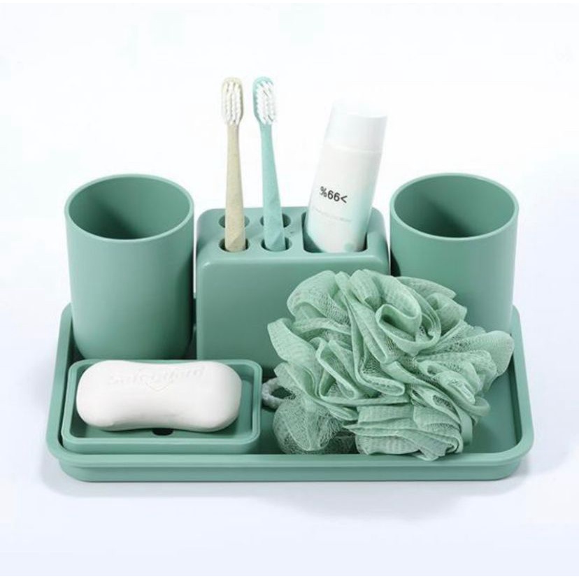 SAMONO SET ORGANIZER ALAT KAMAR MANDI 6 IN 1 SIMPEL DAN LENGKAP VD