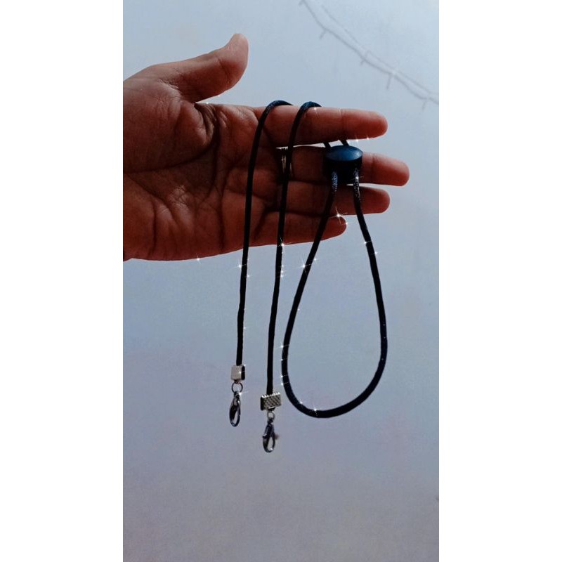 Strap Masker Polos Simple | Strapmask hitam polos elegan 2in1 connector konektor