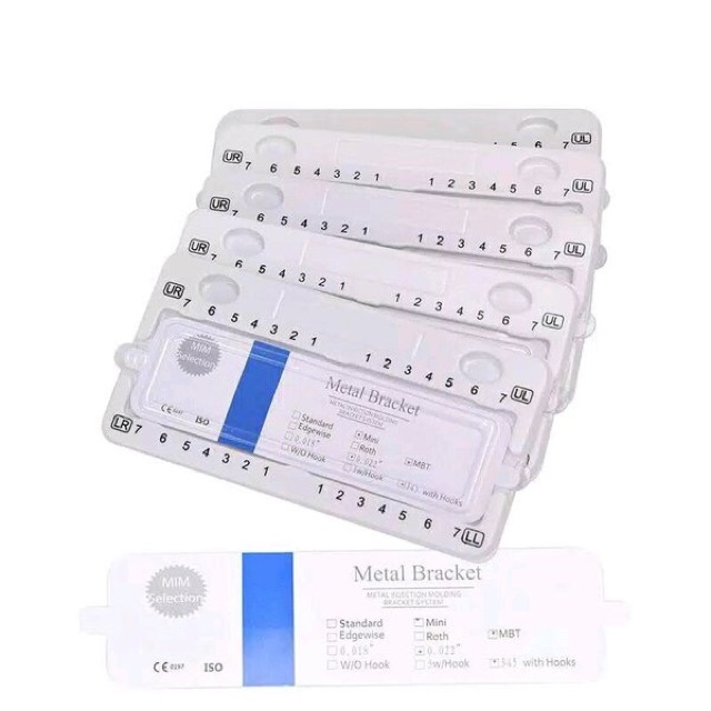 BEHEL DENTAL ORTHODONTIC METAL BRACKET BRACES MINI ROTH MIM MBT 345 Hooks HOOK . Kawat gigi perawatan / perbaikan - Behelldental Kemasan Putih