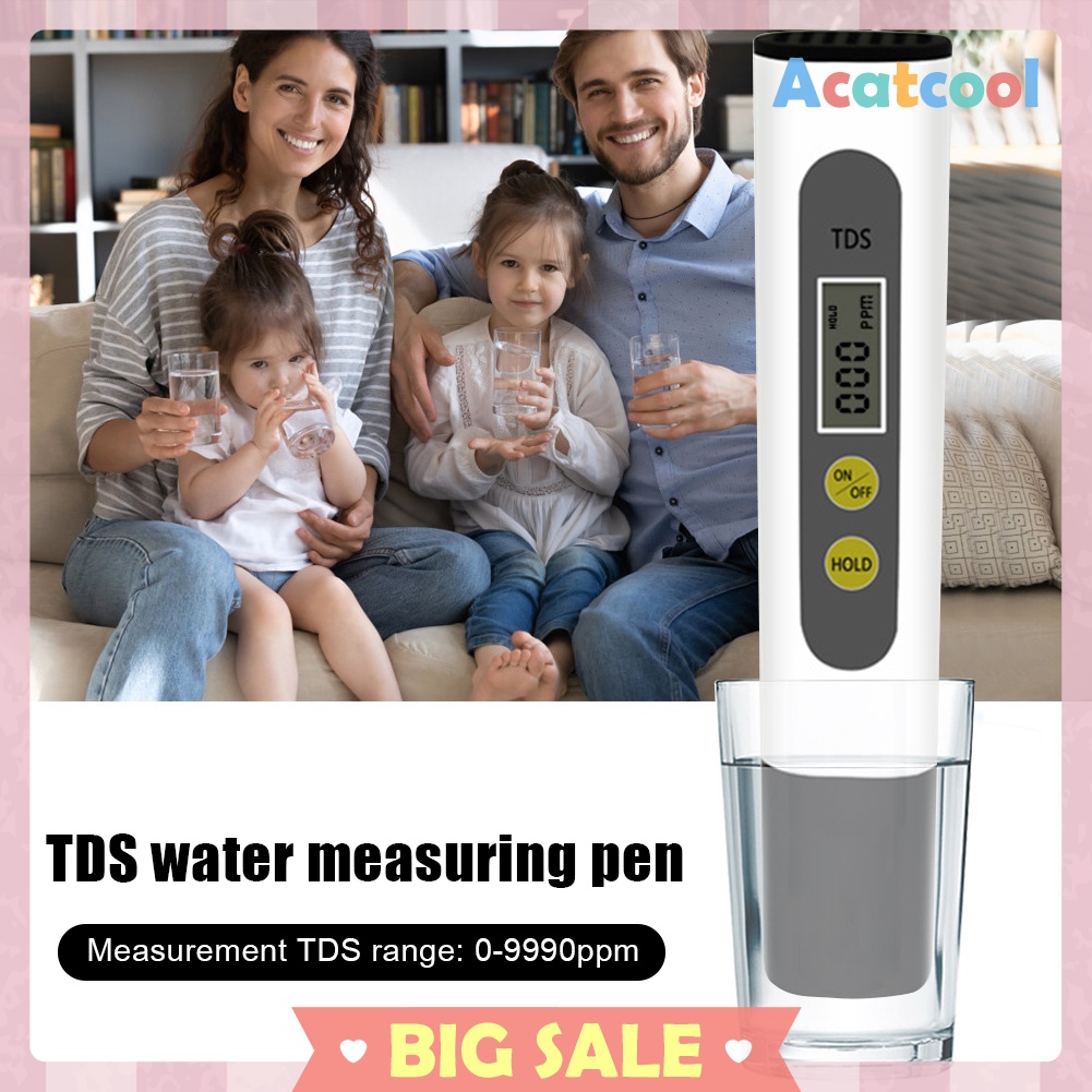 TDS Digital Water Quality Tester Portable Test Pen for Swimming Pool Meter