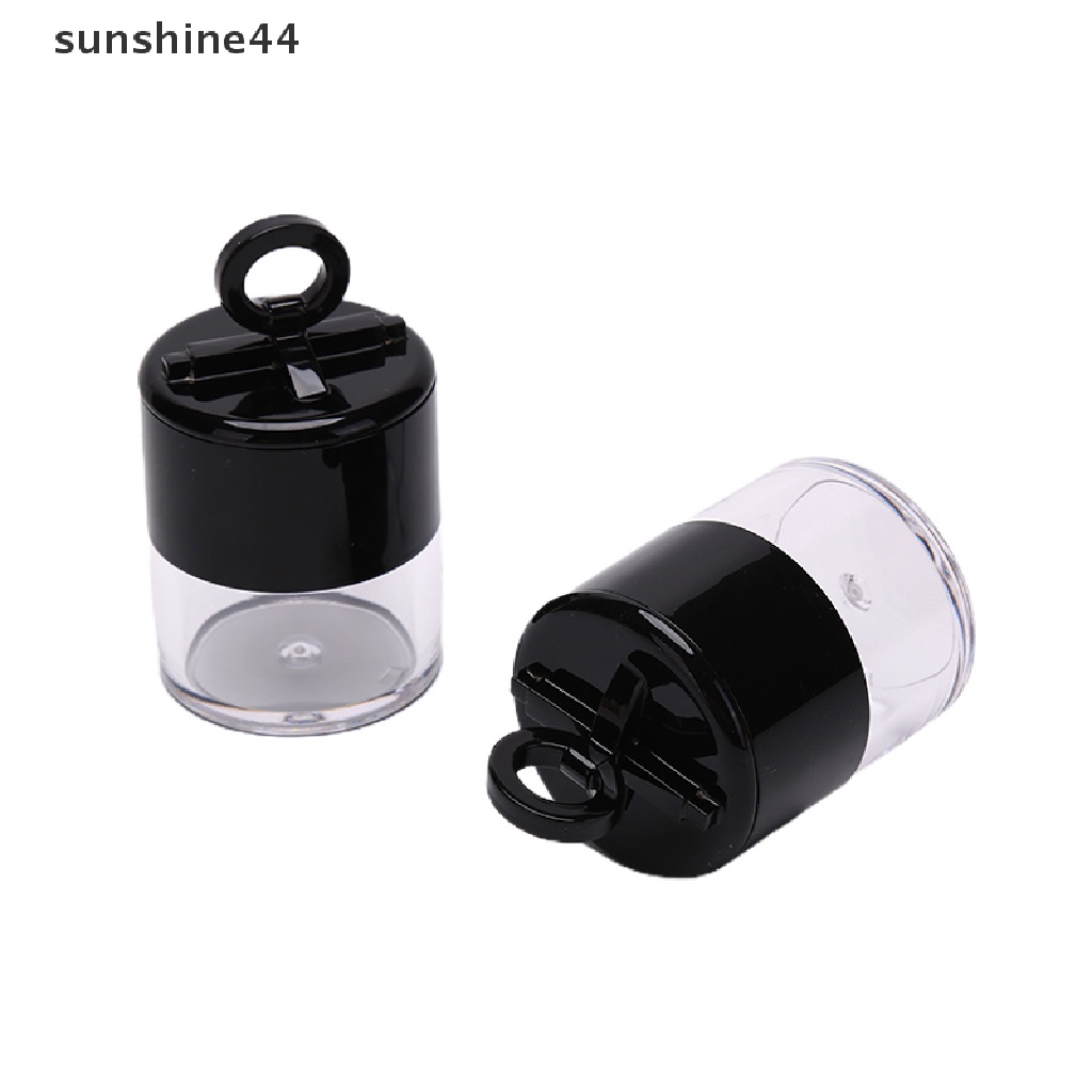 Sunshine 10g Botol Plastik Kosong Portable Dengan Puff Untuk Bedak Tabur