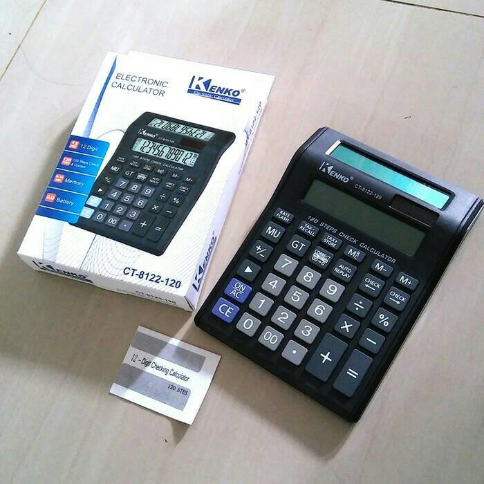 

Alat Menghitung Kalkulator KENKO CT-8122 2 Layar Auto Replay 12 Digit