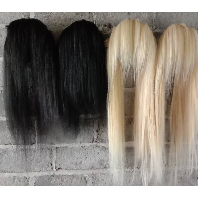 Rambut barong sintetis hitam