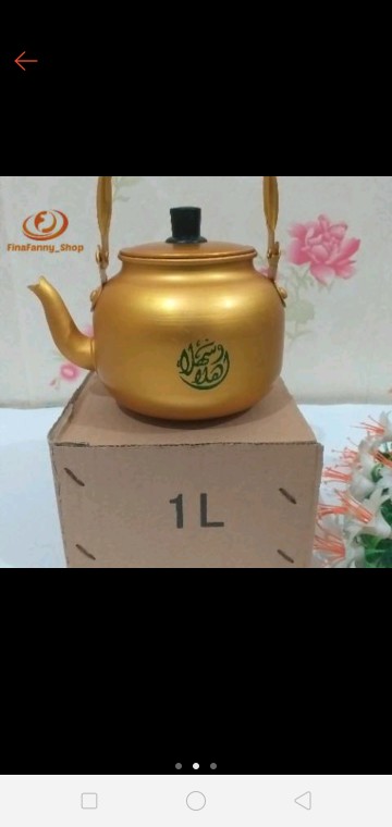 Teko Kuning Arab 1 Liter | Oleh Oleh Haji Dan Umroh