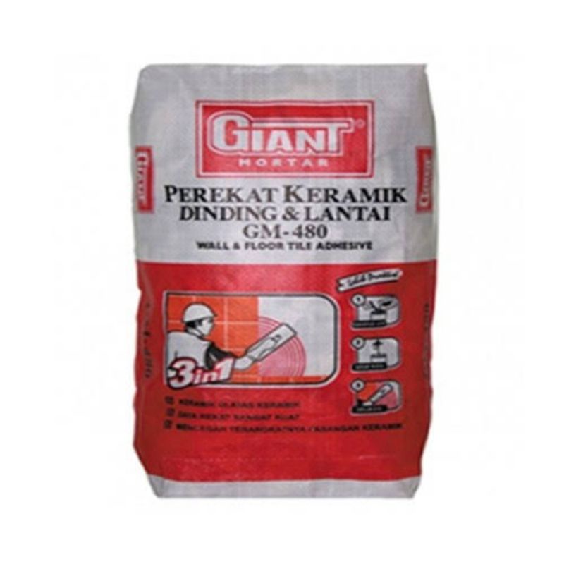 Avian Giant Mortar GM 480 Semen Perekat Keramik Granit Batu Alam Lantai & Dinding 25kg Ready Bandung