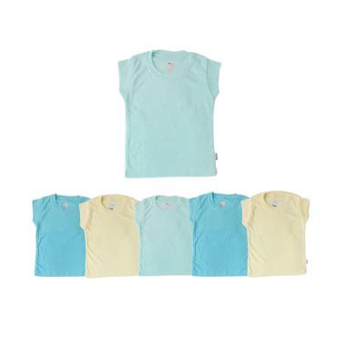 3Pcs / 6 Pcs Kazel Tshirt Polos Turkis Kaos Oblong Pendek Anak Bayi Isi 6 Pcs/3Pcs CBKS Half