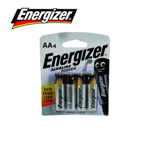 Baterai AA Energizer Alkaline Power 1 Pack Isi 4 Pcs Baterai A2