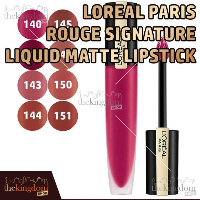 Loreal Lipstick Rouge Signature Red Edition Lipstik Liquid Matte