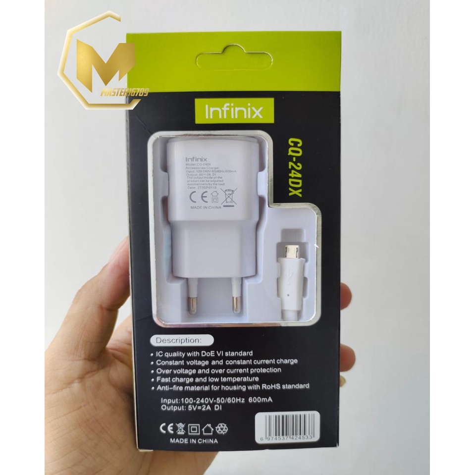 Charger Infinix 9V -2A Original Fast Charging Kabel Micro USB note 7 Note 8 hot 9 8 10 play MA1816