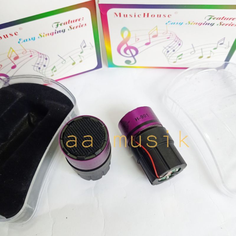 SPULL MIC WIRELESS DAN MIC KABEL MUSIC HOUSE HT-901 ORIGINAL