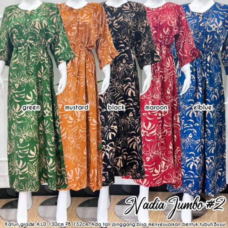Daster jumbo daster premium daster kekinian katun rayon premium grade A no.1 LD 130cm PB 132 karet p
