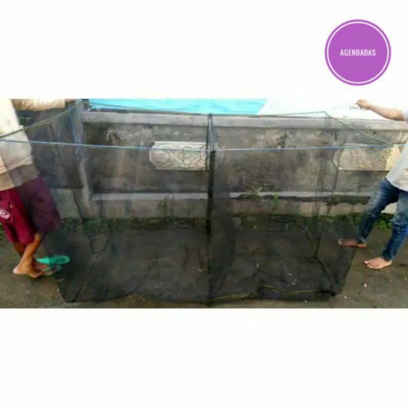 Keramba Ikan Jadi Bahan Waring Hitam 200cm×110cm×110cm 2bilik(@1meter)