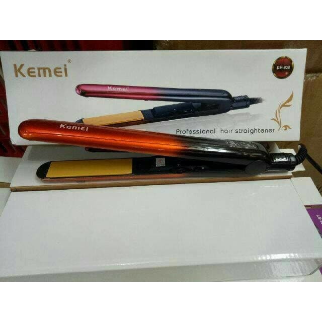 KEMEI KM-820 alat catok rambut lurus keriting , catok maasaki 2in1