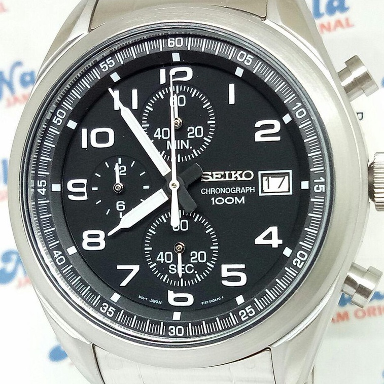 Seiko Quartz SSB269P1 Chronograph Black Dial - Jam Tangan Pria SSB269