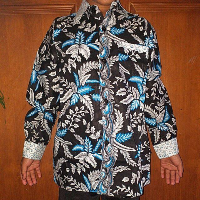 Batik Couple Keluarga Sania Ruffle Ori Ndoro Jowi Dnt Blarak Biru