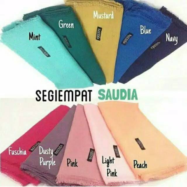 JILBAB SAUDIA ANSANIA /kerudung katun voal segiempat rawis