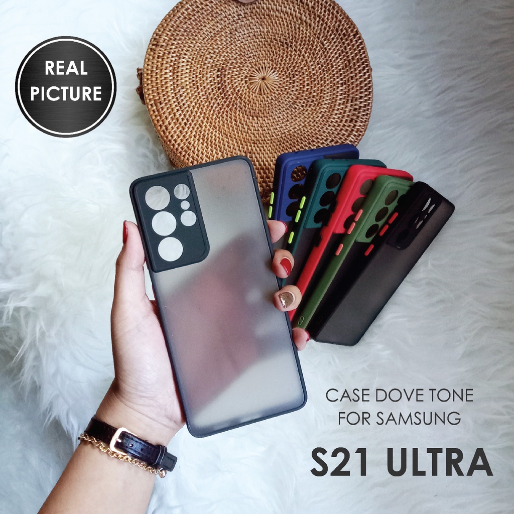 CASE HP SAMSUNG S21 ULTRA SOFTCASE DOVE MATTE PLUS PELINDUNG CAMERA