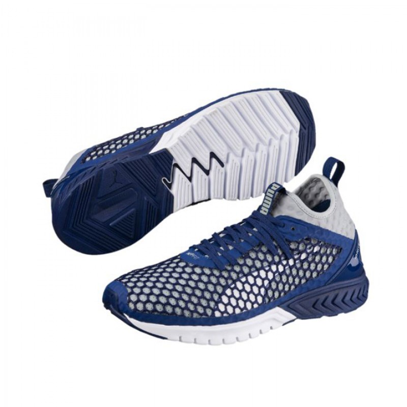 Sepatu Running Pria Puma Ignite Dual Netfit color blue (100% ORIGINAL BNIB)