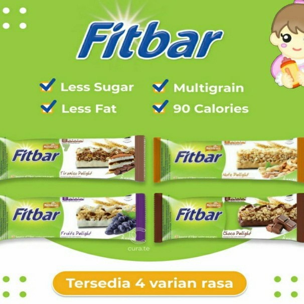 Fitbar Multigrain 110 gr ( 5 x 20 gr) / Fit Bar Snack Rendah Kalori