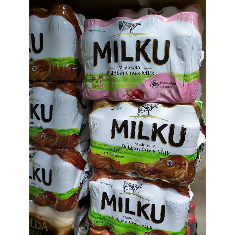 

MILKU susu UHT 200ml (12botol)