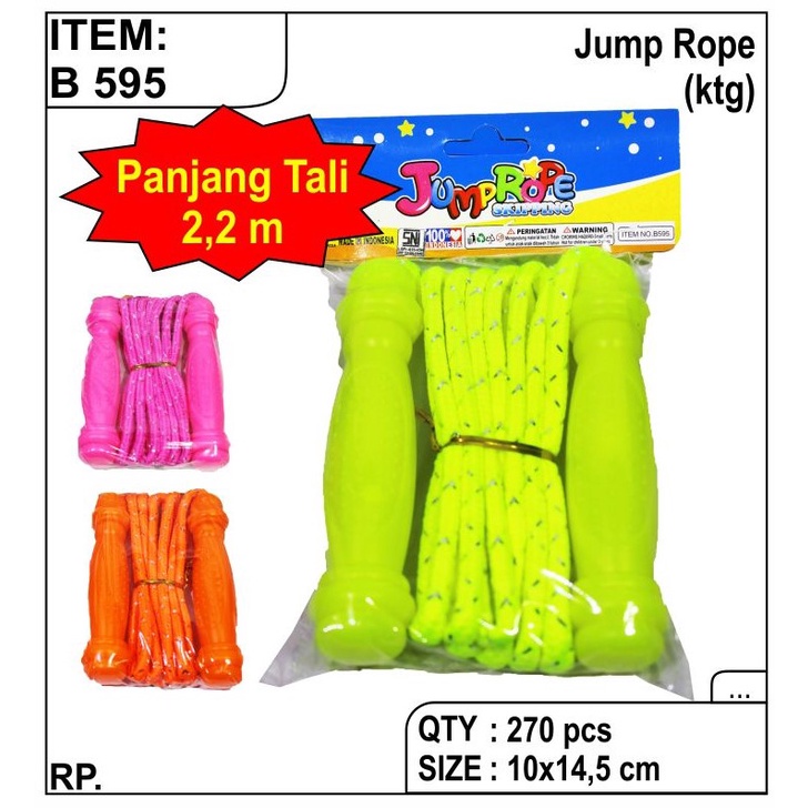 Mainan Anak Sport Jumprope Skipping B595 / Alat Lompat Tali