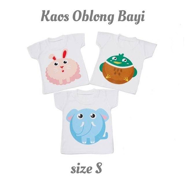 Kaos Oblong Bergambar size S/Kaos Bayi Newborn